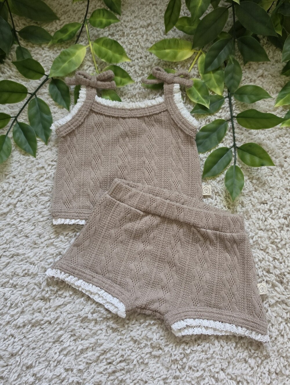 Baby Girl Brown Knitted Outfit (0-3 Months)